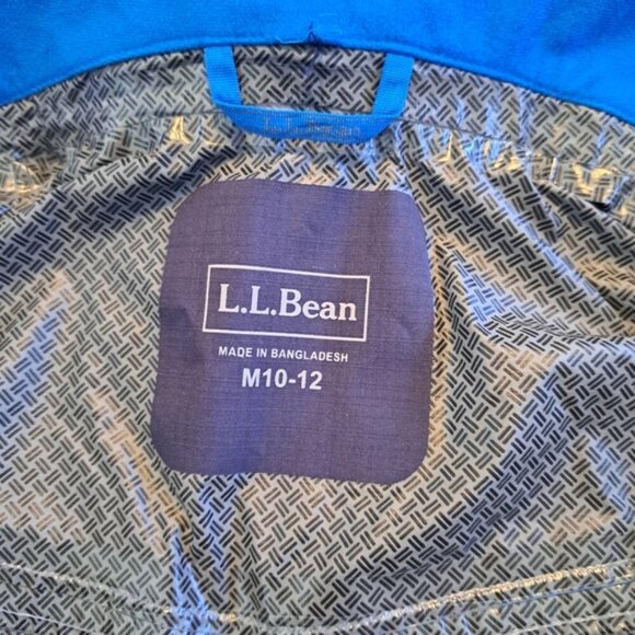 L. L. Bean boys size 3 tone blue jacket, 2 front zippers, outside 1 broken - Picture 4 of 10